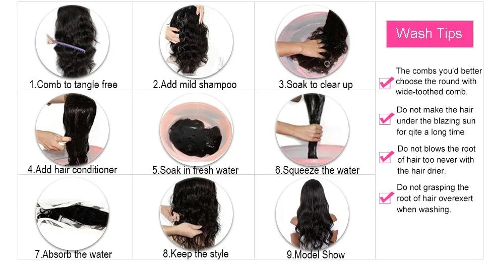 30-40 Inch 5x5 Glueless Human Hair Wig, 250 Density, 13x6 HD Transparent Lace Frontal, 13x4 Body Wave Lace Front Wig for Women