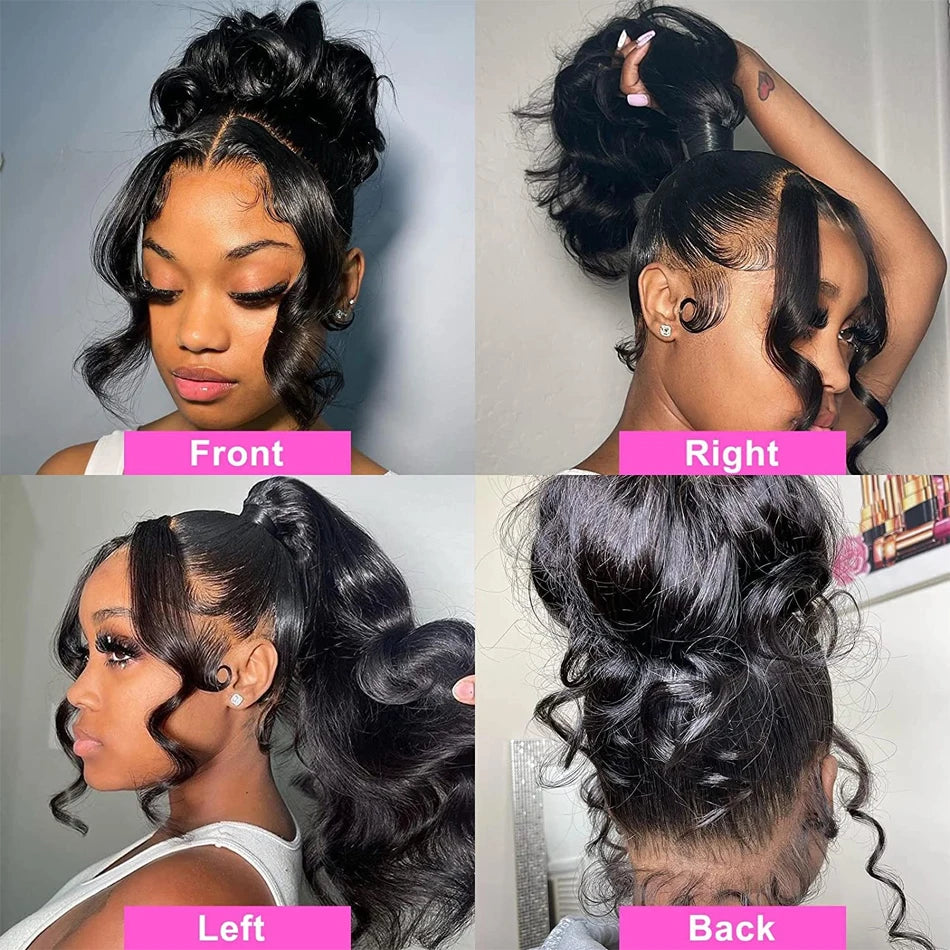 30-40 Inch 5x5 Glueless Human Hair Wig, 250 Density, 13x6 HD Transparent Lace Frontal, 13x4 Body Wave Lace Front Wig for Women