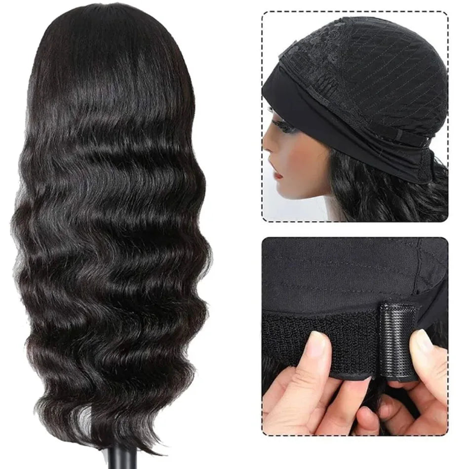 30 Inch Headband Wig Human Hair Body Wave Wig 250Density Virgin Human Hair Wigs For Black Women Brazilian Ready To Wear Wig