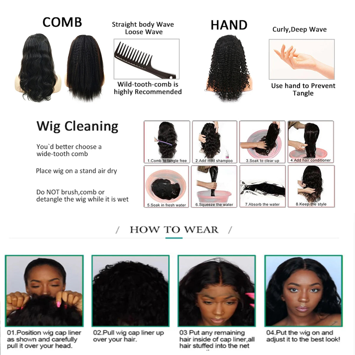 30-40 Inch 5x5 Glueless Human Hair Wig, 250 Density, 13x6 HD Transparent Lace Frontal, 13x4 Body Wave Lace Front Wig for Women
