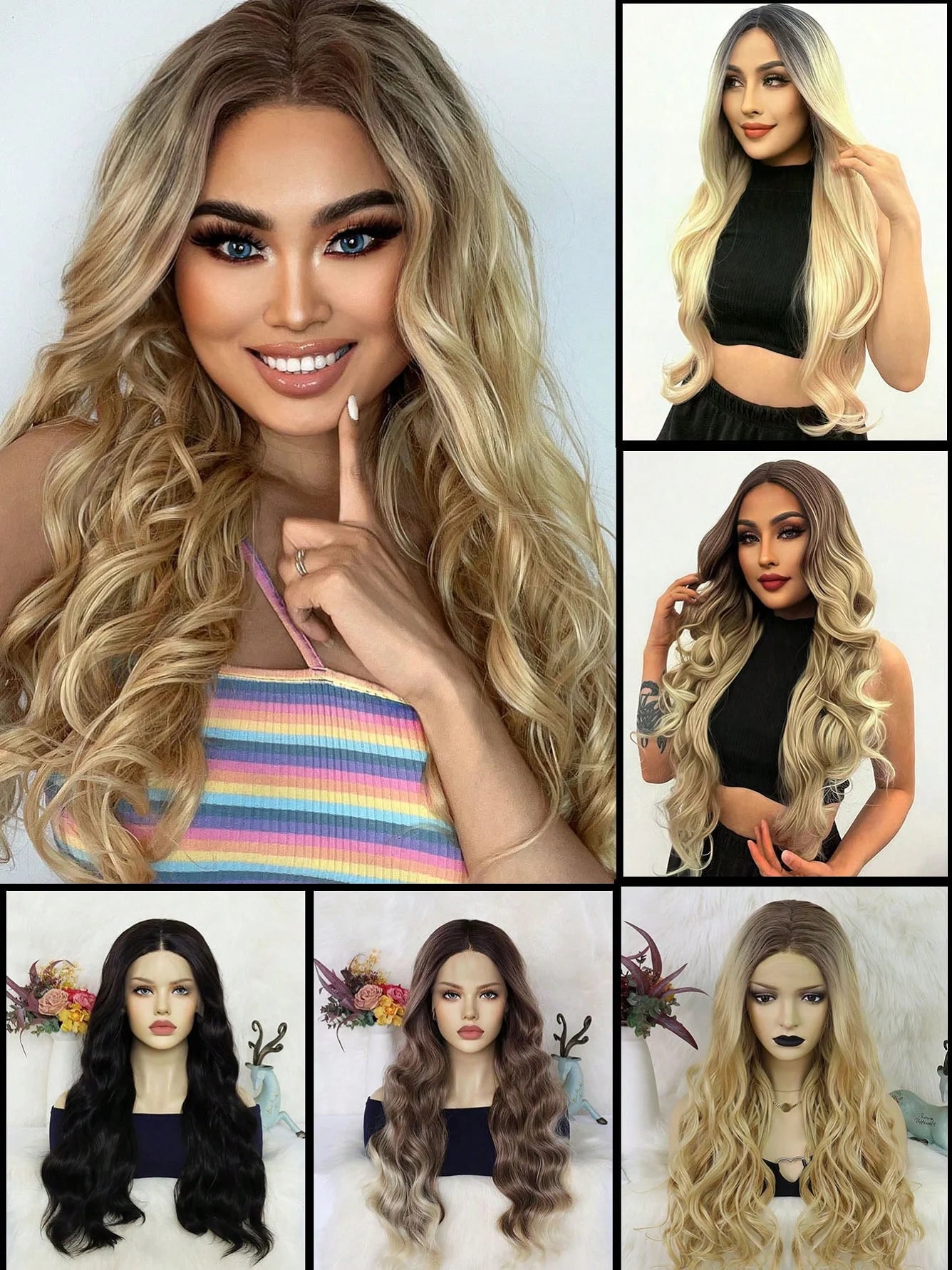 30-40 Inch 5x5 Glueless Human Hair Wig, 250 Density, 13x6 HD Transparent Lace Frontal, 13x4 Body Wave Lace Front Wig for Women
