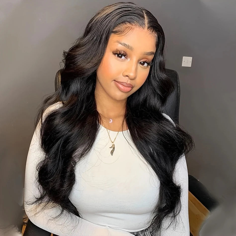 13*5 Body Wave Lace Front Human Hair Wigs with Transparent Lace & Pre-Plucked Brazilian Body Wave Lace Wig, Natural Look