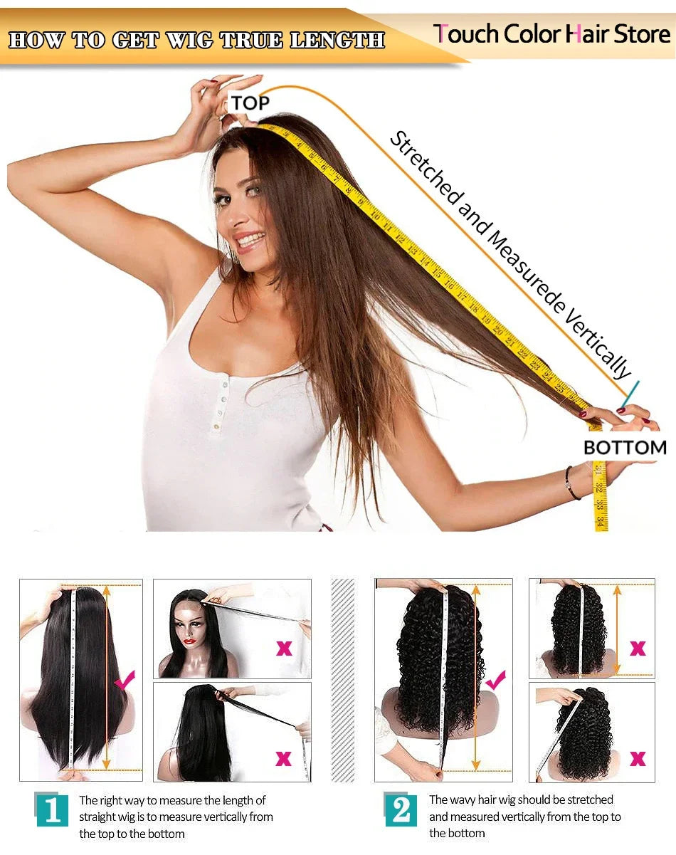 30-40 Inch 5x5 Glueless Human Hair Wig, 250 Density, 13x6 HD Transparent Lace Frontal, 13x4 Body Wave Lace Front Wig for Women