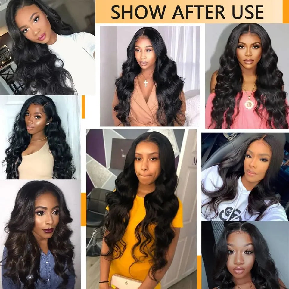 30-40 Inch 5x5 Glueless Human Hair Wig, 250 Density, 13x6 HD Transparent Lace Frontal, 13x4 Body Wave Lace Front Wig for Women