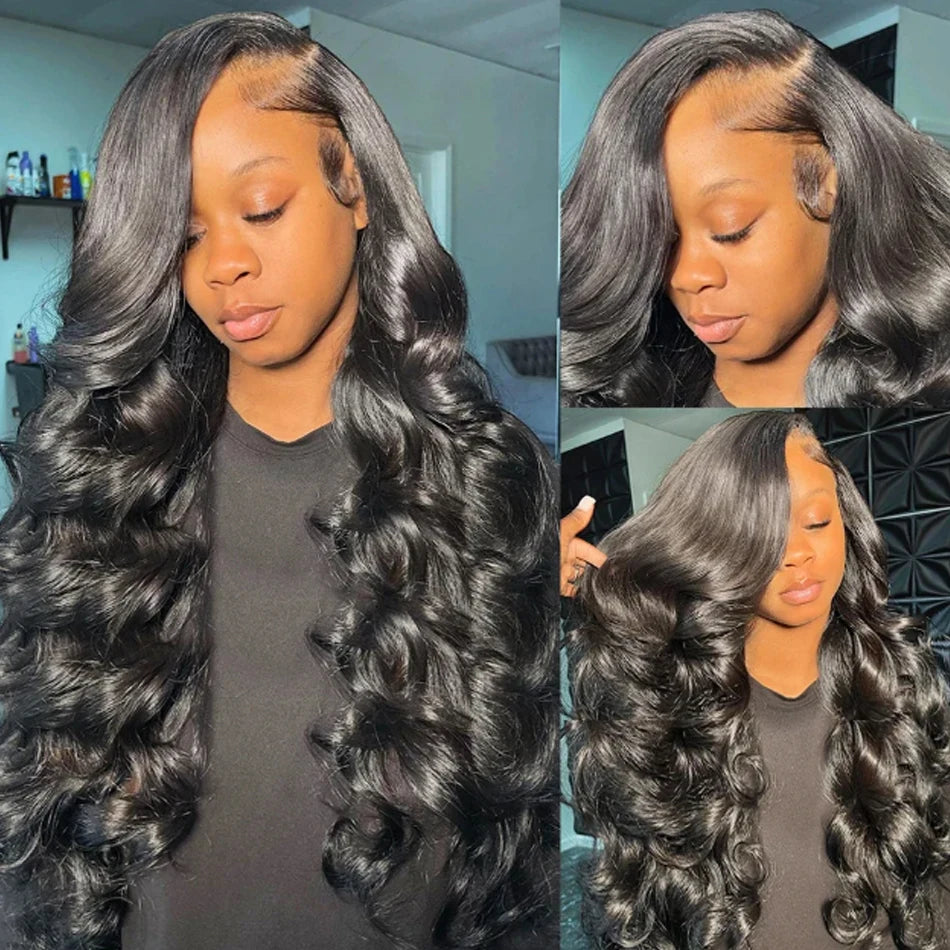 30-40 Inch 5x5 Glueless Human Hair Wig, 250 Density, 13x6 HD Transparent Lace Frontal, 13x4 Body Wave Lace Front Wig for Women