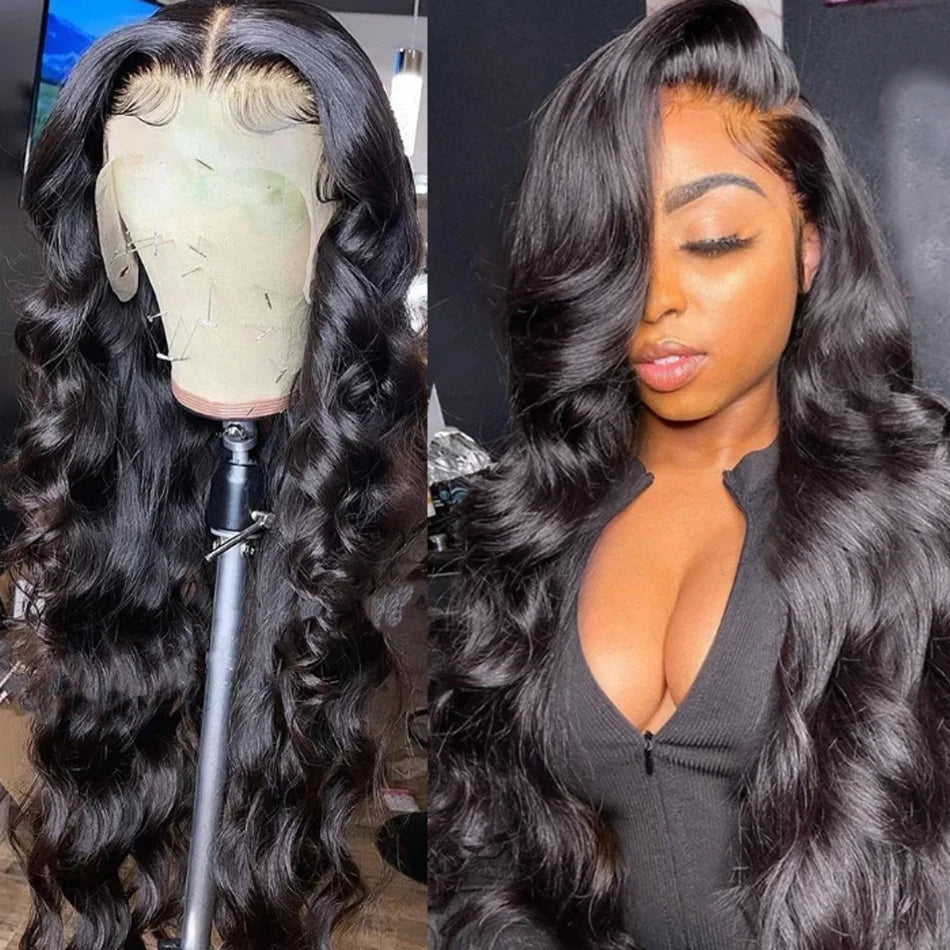 30-40 Inch 5x5 Glueless Human Hair Wig, 250 Density, 13x6 HD Transparent Lace Frontal, 13x4 Body Wave Lace Front Wig for Women