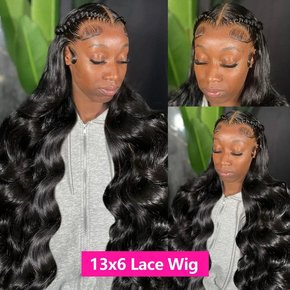 30 40 Inch 5x5 Glueless 250 Density 13x6 HD Transparent Lace Frontal Wig Human Hair 13x4 Body Wave Lace Front Wigs For Women