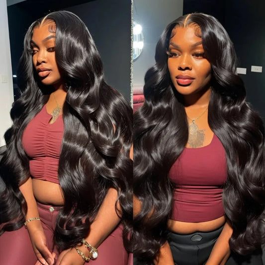 30-40 Inch 5x5 Glueless Human Hair Wig, 250 Density, 13x6 HD Transparent Lace Frontal, 13x4 Body Wave Lace Front Wig for Women