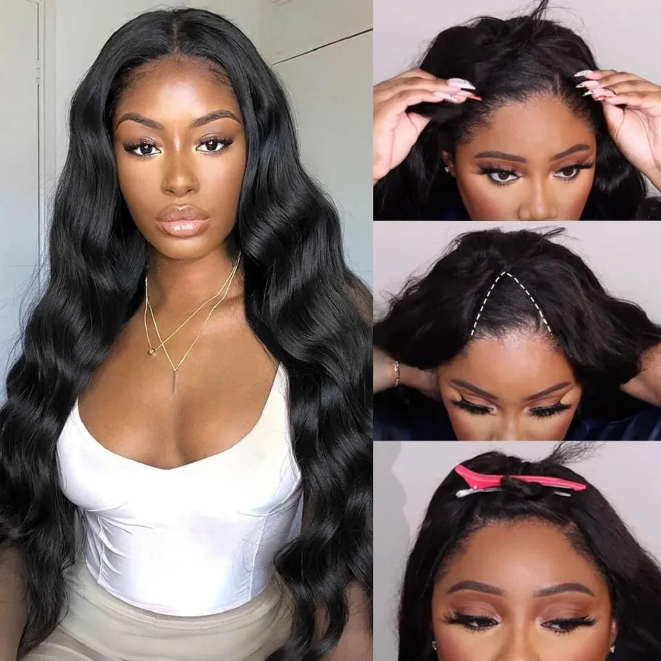 30-40 Inch 5x5 Glueless Human Hair Wig, 250 Density, 13x6 HD Transparent Lace Frontal, 13x4 Body Wave Lace Front Wig for Women