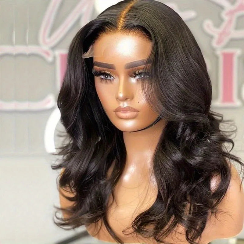 13*5 Body Wave Lace Front Human Hair Wigs with Transparent Lace & Pre-Plucked Brazilian Body Wave Lace Wig, Natural Look