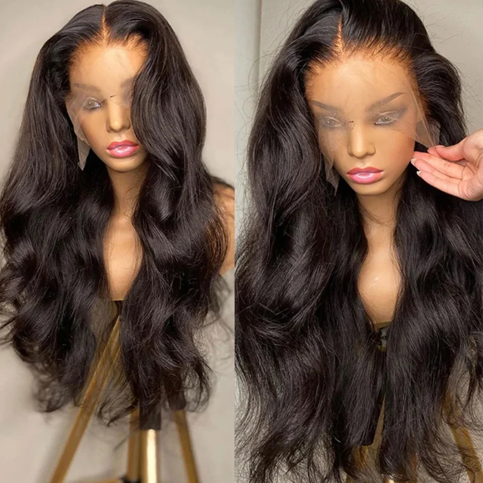 30-40 Inch 5x5 Glueless Human Hair Wig, 250 Density, 13x6 HD Transparent Lace Frontal, 13x4 Body Wave Lace Front Wig for Women