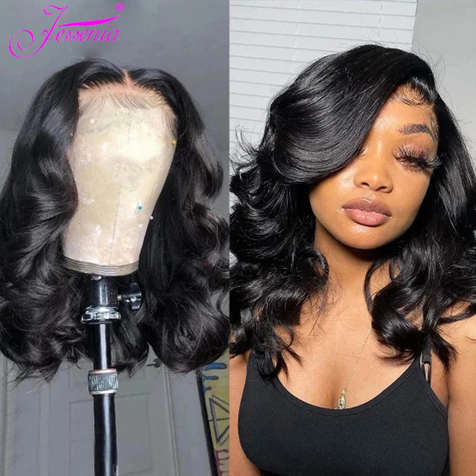 30-40 Inch 5x5 Glueless Human Hair Wig, 250 Density, 13x6 HD Transparent Lace Frontal, 13x4 Body Wave Lace Front Wig for Women