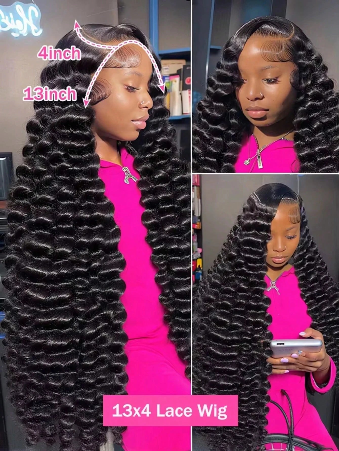 250 Density Curly 13x6 13×4 5×5 HD Transparent Deep Wave Lace Front Wig Human Hair For Black Women 40 42 Inch Pre Plucked Brazil
