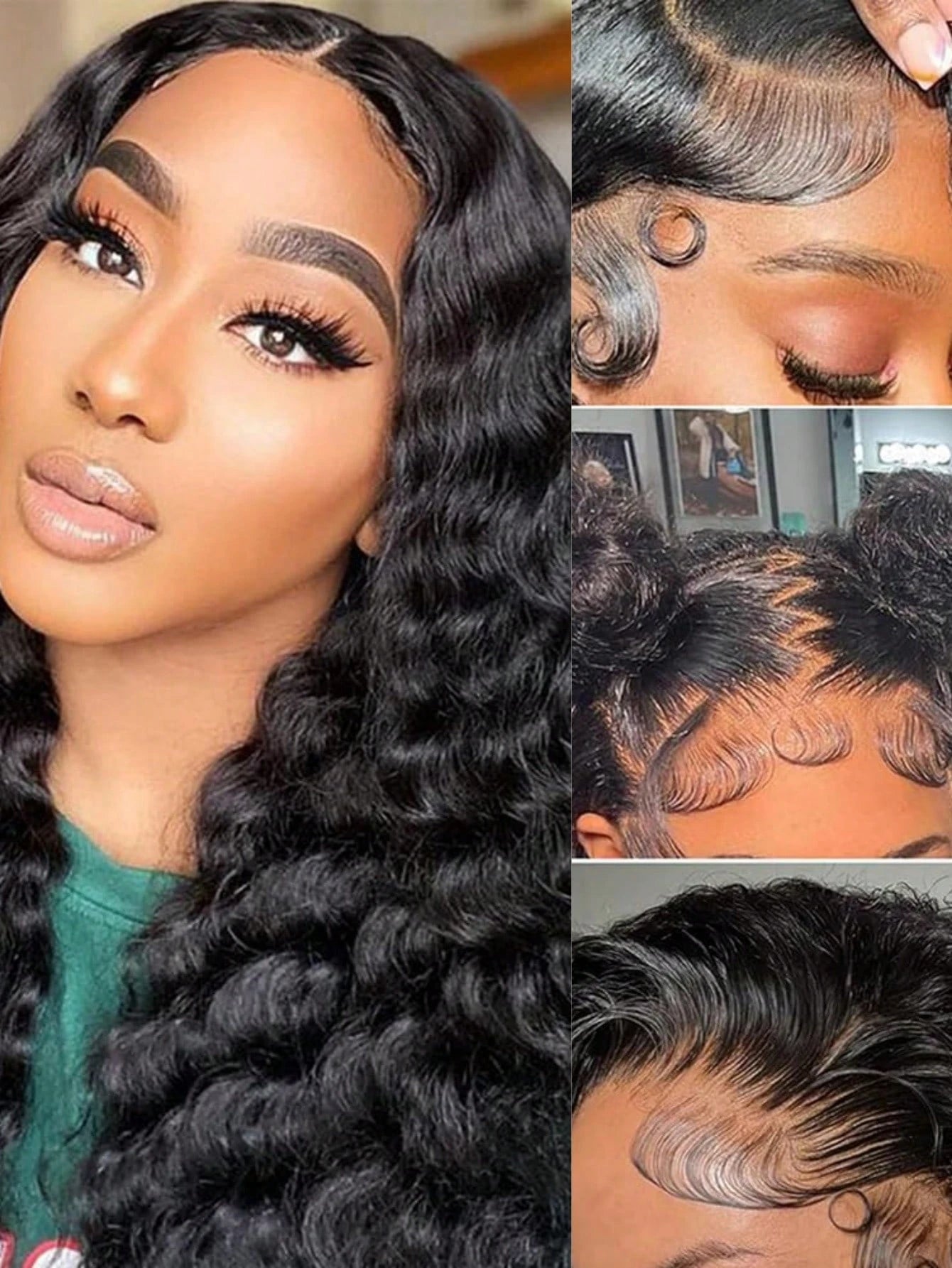 250 Density Curly 13x6 13×4 5×5 HD Transparent Deep Wave Lace Front Wig Human Hair For Black Women 40 42 Inch Pre Plucked Brazil