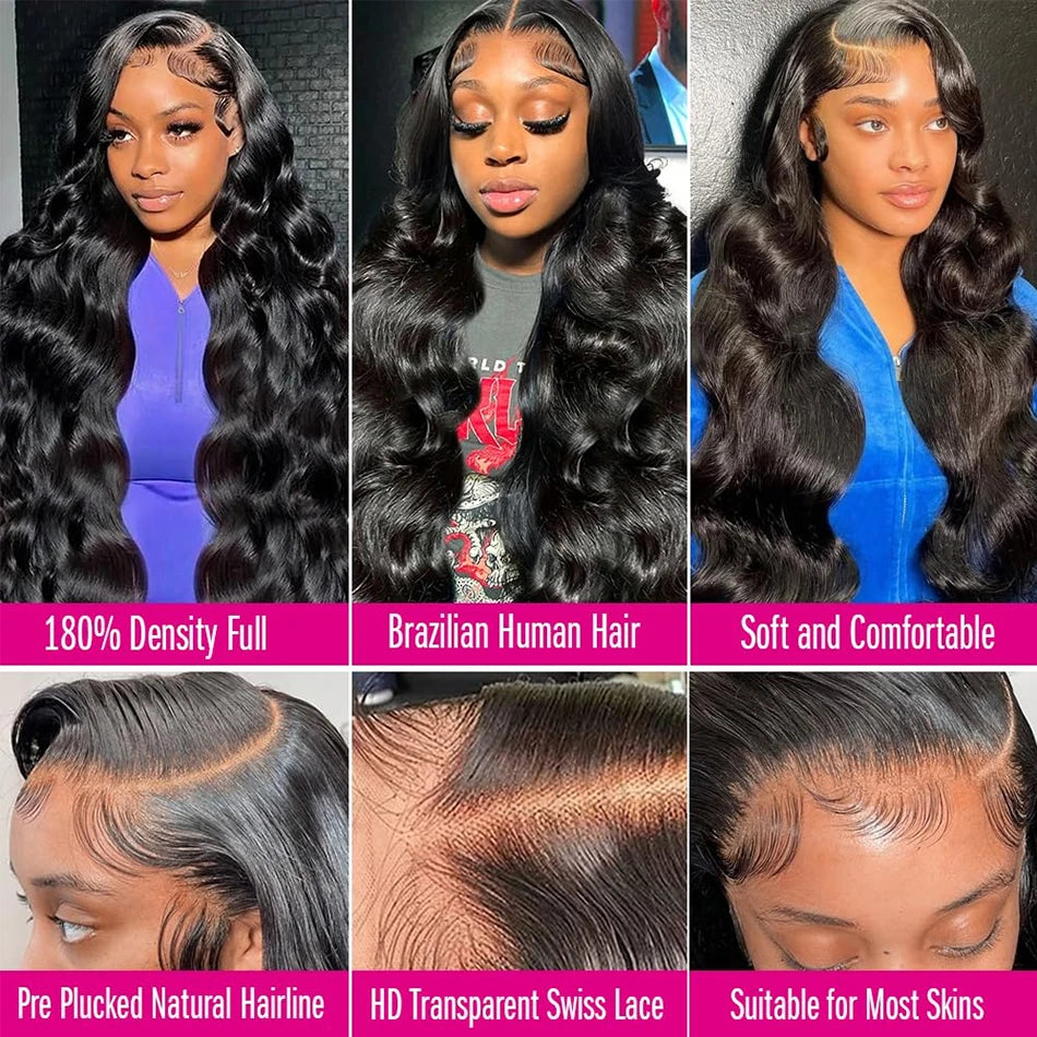 Ready To Wear Glueless Wigs Human Hair Body Wave 13x4 13x6 Lace Front Wig No Glue Pre Cut Lace Frontal Wig For Black Women 230%