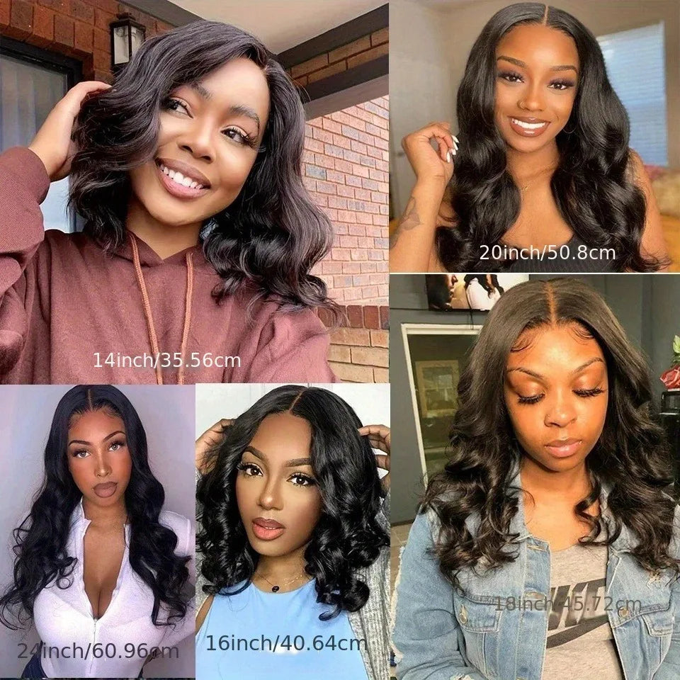 13*5 Body Wave Lace Front Human Hair Wigs with Transparent Lace & Pre-Plucked Brazilian Body Wave Lace Wig, Natural Look