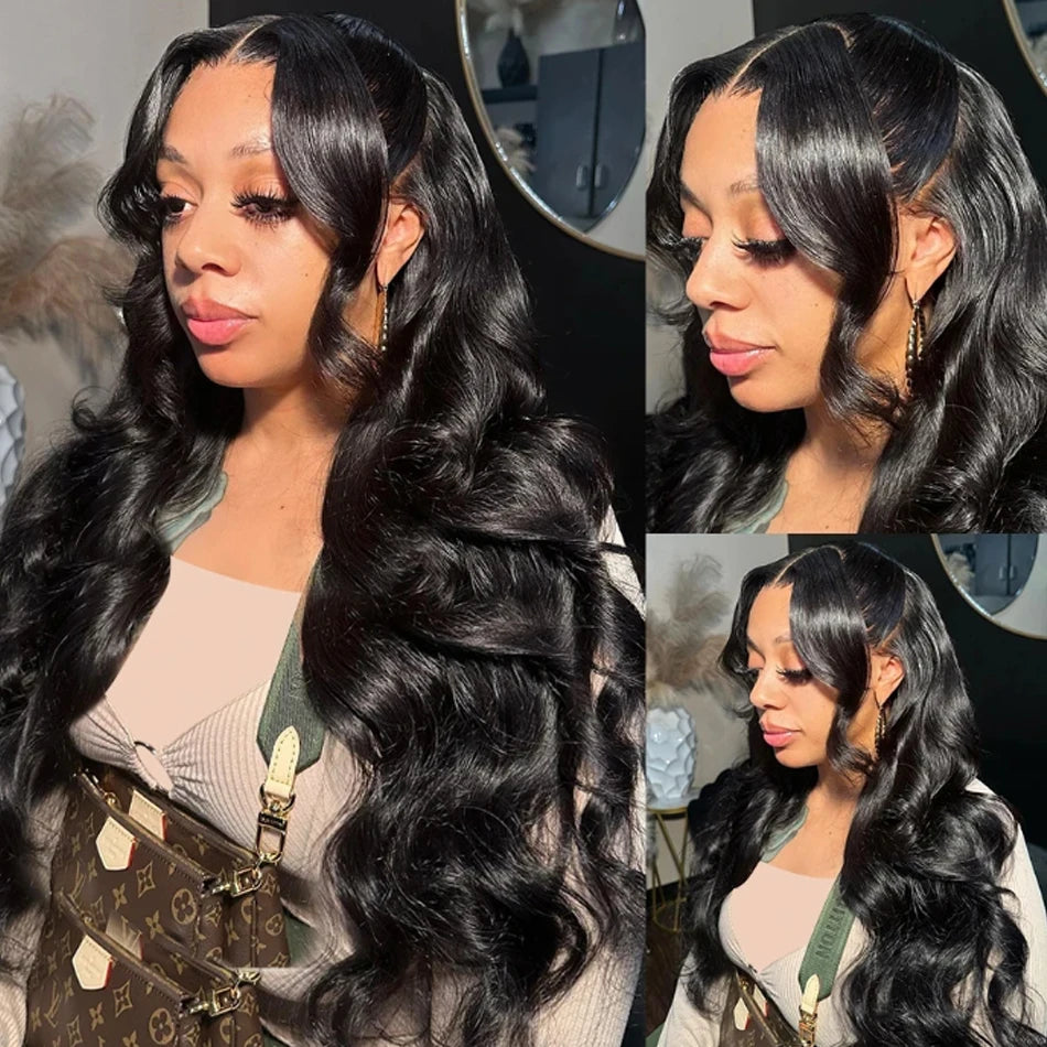 30-40 Inch 5x5 Glueless Human Hair Wig, 250 Density, 13x6 HD Transparent Lace Frontal, 13x4 Body Wave Lace Front Wig for Women