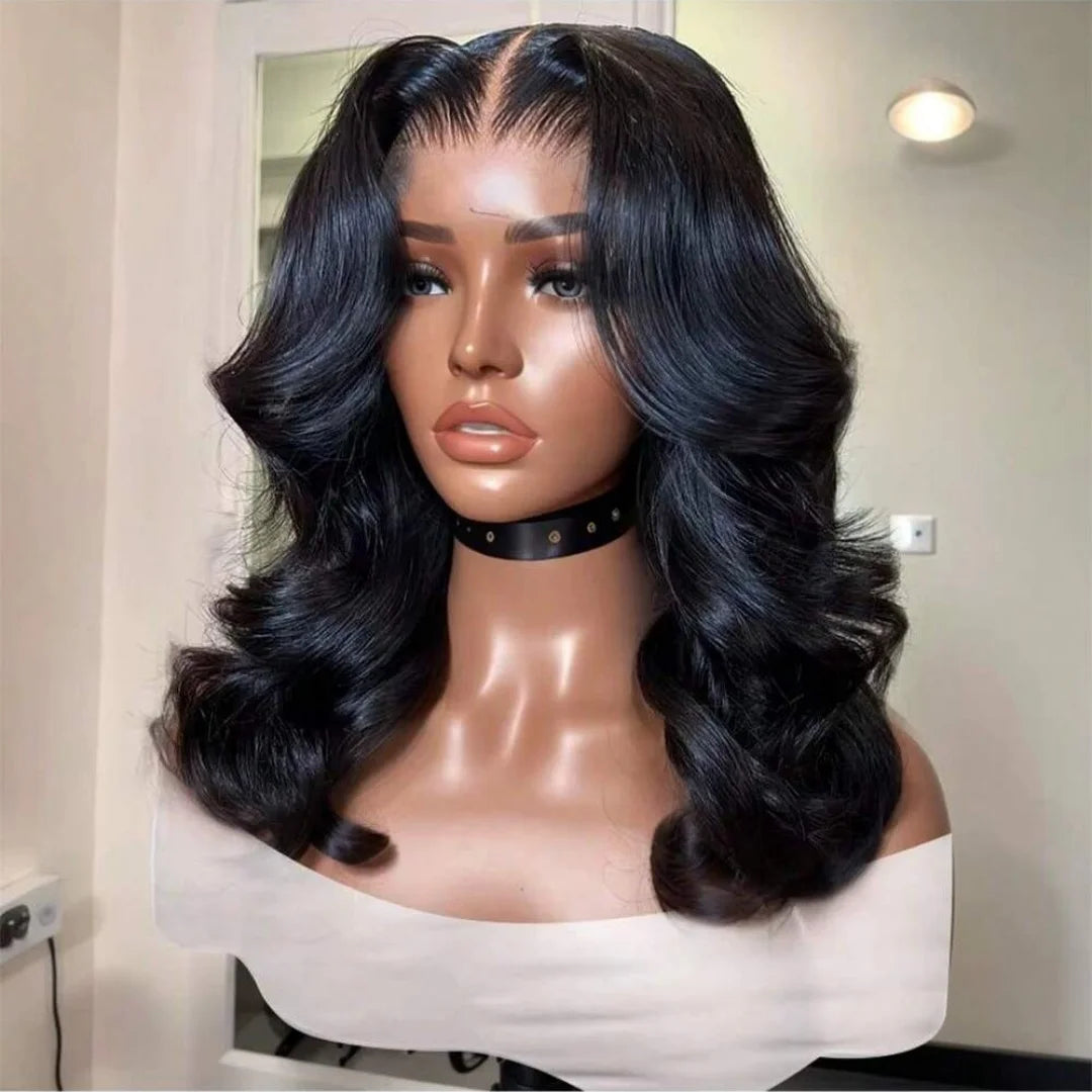 Wigs Glueless 13x6 Body Wave Human Hair Wig 13x4 Lace Wig With PrePlucked Hairline 5x5 Real Human Hair Wigs Bouncy Natural Black