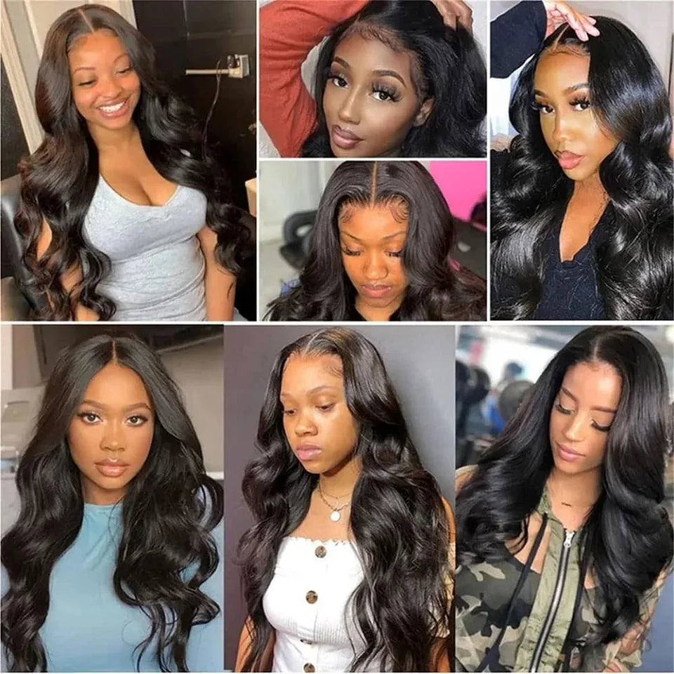 30-40 Inch 5x5 Glueless Human Hair Wig, 250 Density, 13x6 HD Transparent Lace Frontal, 13x4 Body Wave Lace Front Wig for Women