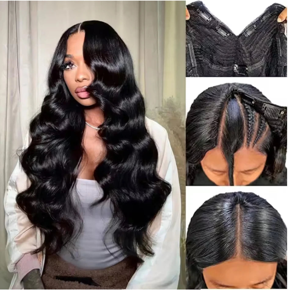 30-40 Inch 5x5 Glueless Human Hair Wig, 250 Density, 13x6 HD Transparent Lace Frontal, 13x4 Body Wave Lace Front Wig for Women