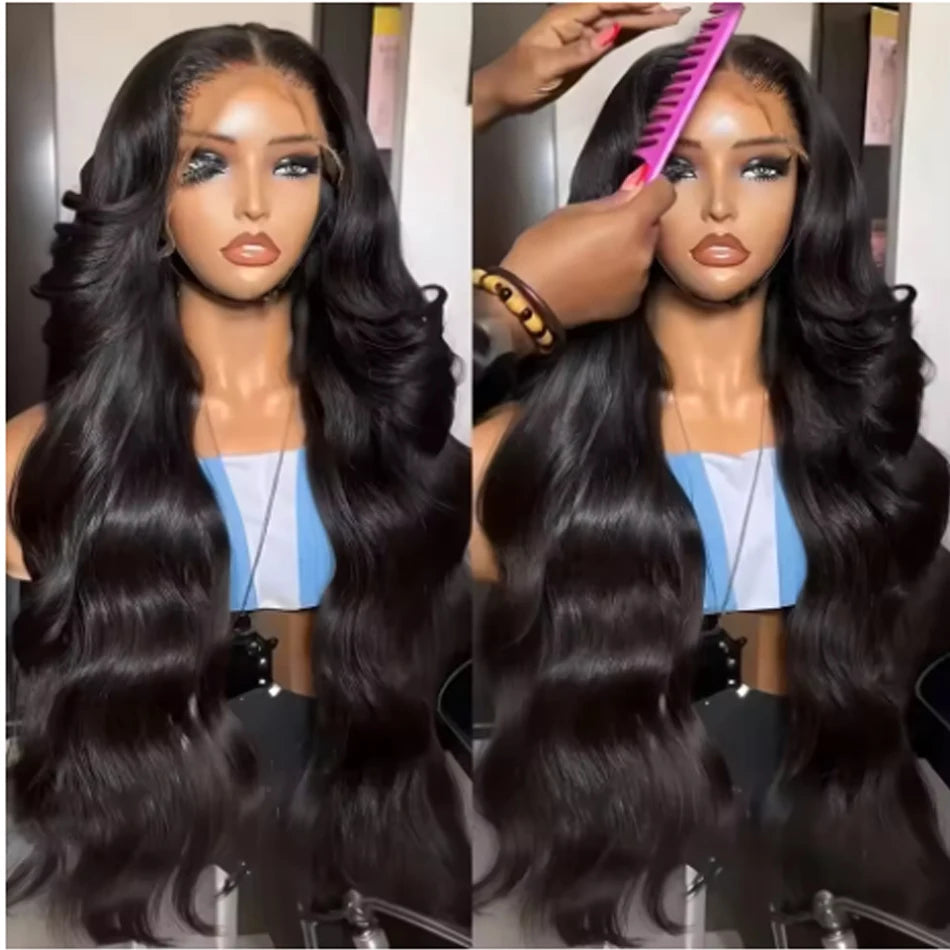 30-40 Inch 5x5 Glueless Human Hair Wig, 250 Density, 13x6 HD Transparent Lace Frontal, 13x4 Body Wave Lace Front Wig for Women