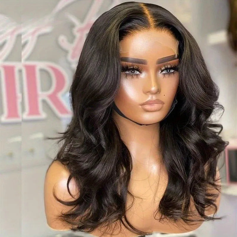 13*5 Body Wave Lace Front Human Hair Wigs with Transparent Lace & Pre-Plucked Brazilian Body Wave Lace Wig, Natural Look