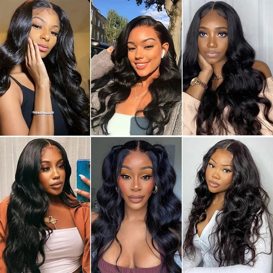 30-40 Inch 5x5 Glueless Human Hair Wig, 250 Density, 13x6 HD Transparent Lace Frontal, 13x4 Body Wave Lace Front Wig for Women