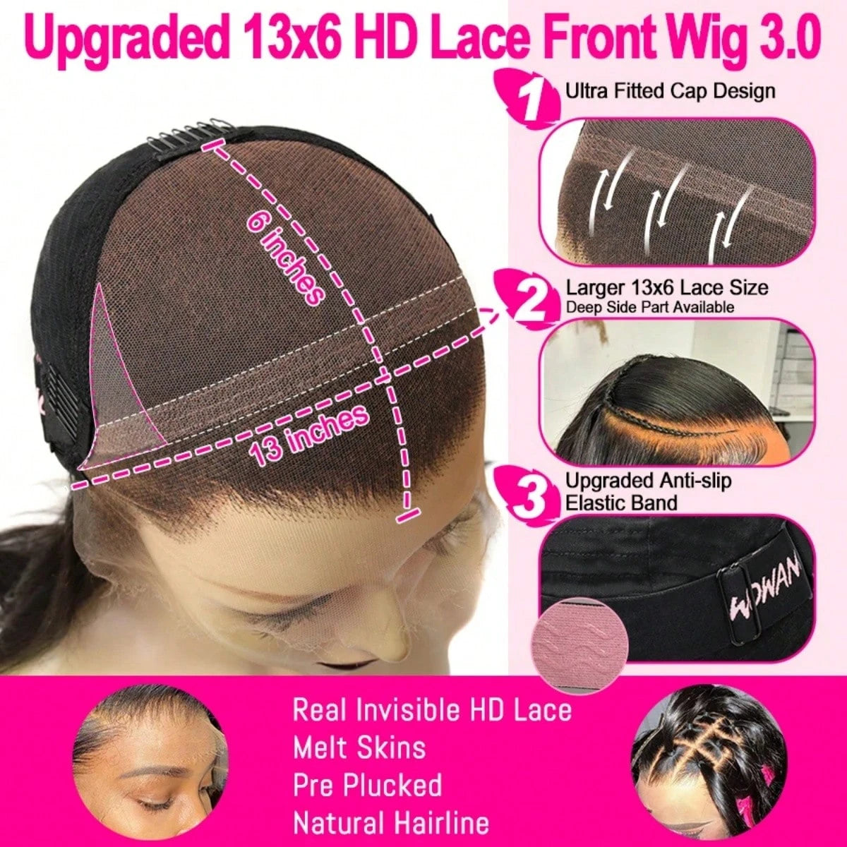 250 Density Curly 13x6 13×4 5×5 HD Transparent Deep Wave Lace Front Wig Human Hair For Black Women 40 42 Inch Pre Plucked Brazil