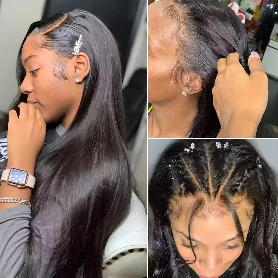 30-40 Inch 5x5 Glueless Human Hair Wig, 250 Density, 13x6 HD Transparent Lace Frontal, 13x4 Body Wave Lace Front Wig for Women