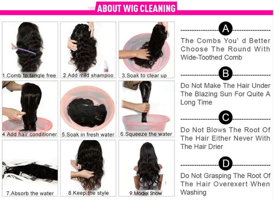 30-40 Inch 5x5 Glueless Human Hair Wig, 250 Density, 13x6 HD Transparent Lace Frontal, 13x4 Body Wave Lace Front Wig for Women