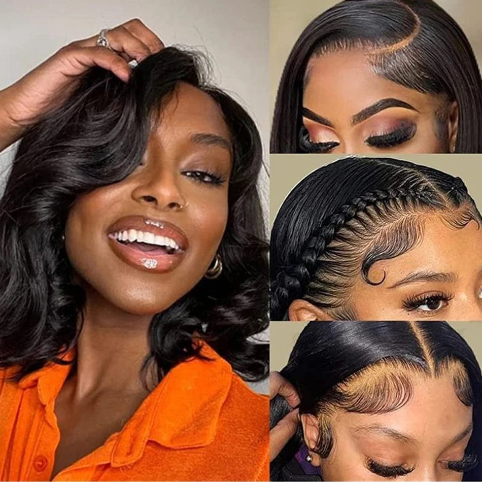 30-40 Inch 5x5 Glueless Human Hair Wig, 250 Density, 13x6 HD Transparent Lace Frontal, 13x4 Body Wave Lace Front Wig for Women