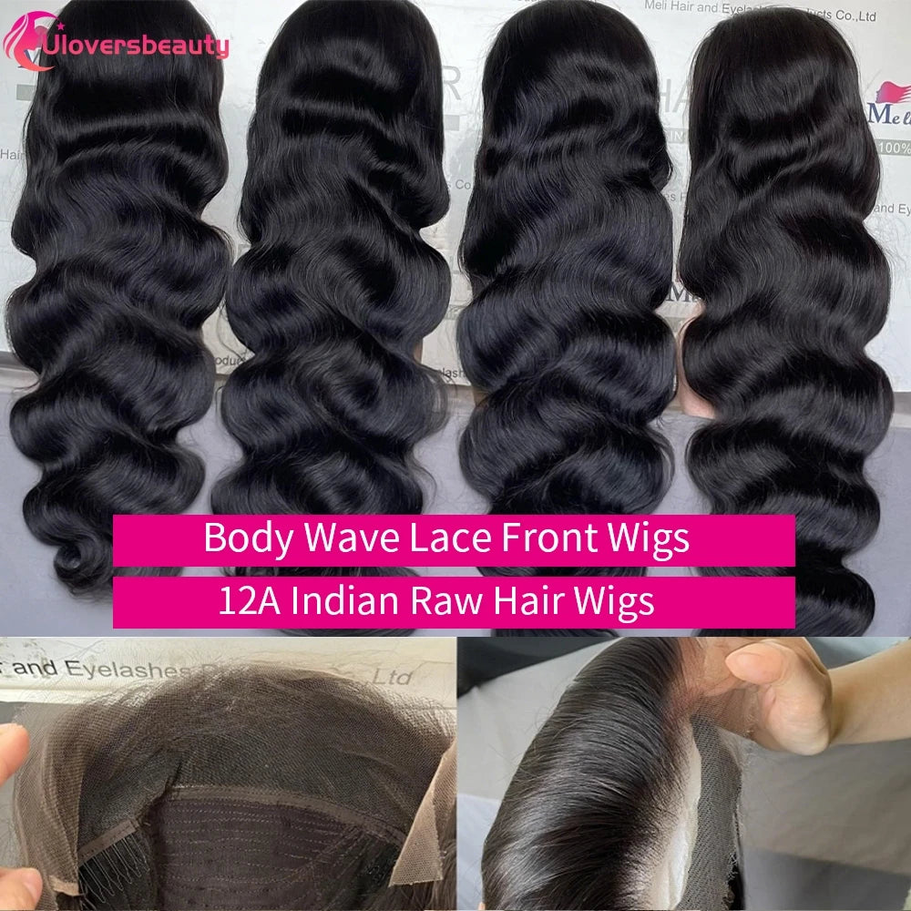 24 26 30Inch Body Wave Human Hair Wigs 13x6 HD Lace Human Hair Wig Raw Hair Wigs On Clearance Sale 220% Glueless Wigs Human Hair
