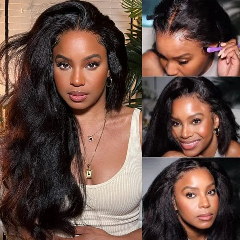 30-40 Inch 5x5 Glueless Human Hair Wig, 250 Density, 13x6 HD Transparent Lace Frontal, 13x4 Body Wave Lace Front Wig for Women