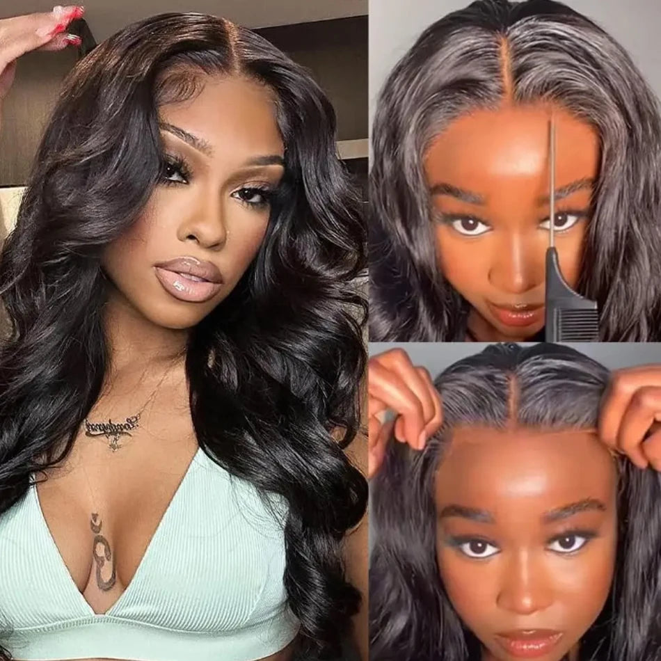 30-40 Inch 5x5 Glueless Human Hair Wig, 250 Density, 13x6 HD Transparent Lace Frontal, 13x4 Body Wave Lace Front Wig for Women