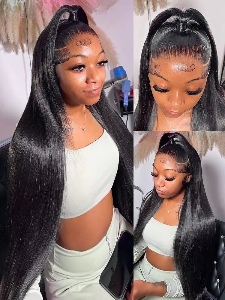 30-40 Inch 5x5 Glueless Human Hair Wig, 250 Density, 13x6 HD Transparent Lace Frontal, 13x4 Body Wave Lace Front Wig for Women