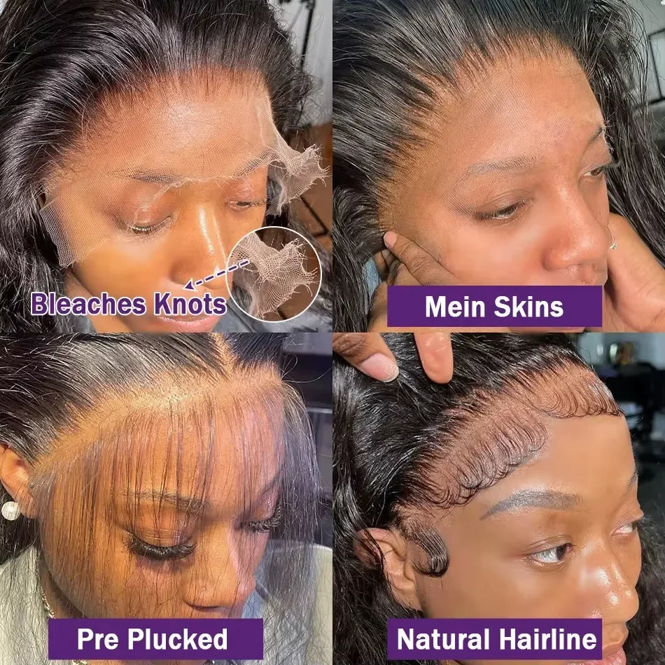 13x6 Body Wave HD Lace Front Vietnamese Virgin Human Hair Wigs 13x4 Lace Frontal Wig Pre Plucked 30 40Inch For Women 4x4 Closure