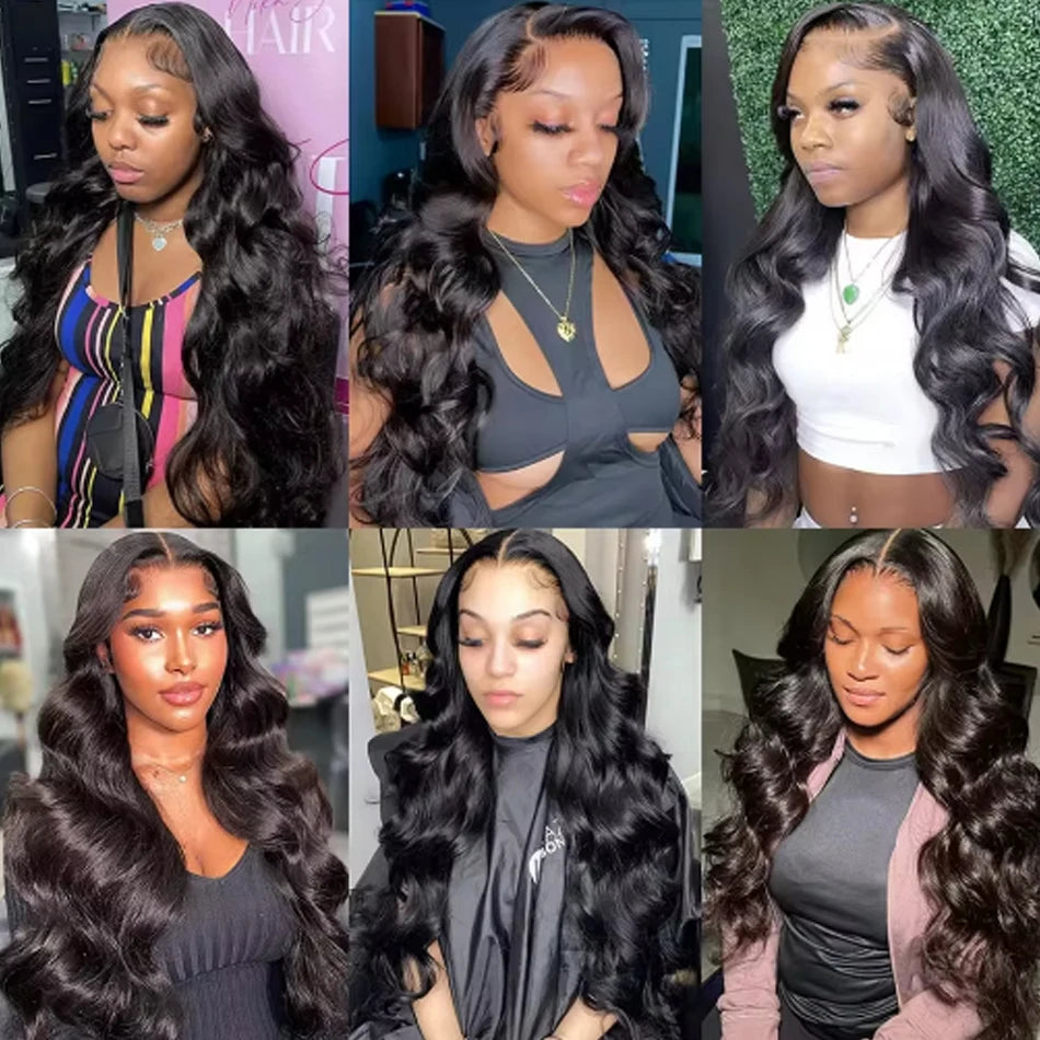 30-40 Inch 5x5 Glueless Human Hair Wig, 250 Density, 13x6 HD Transparent Lace Frontal, 13x4 Body Wave Lace Front Wig for Women
