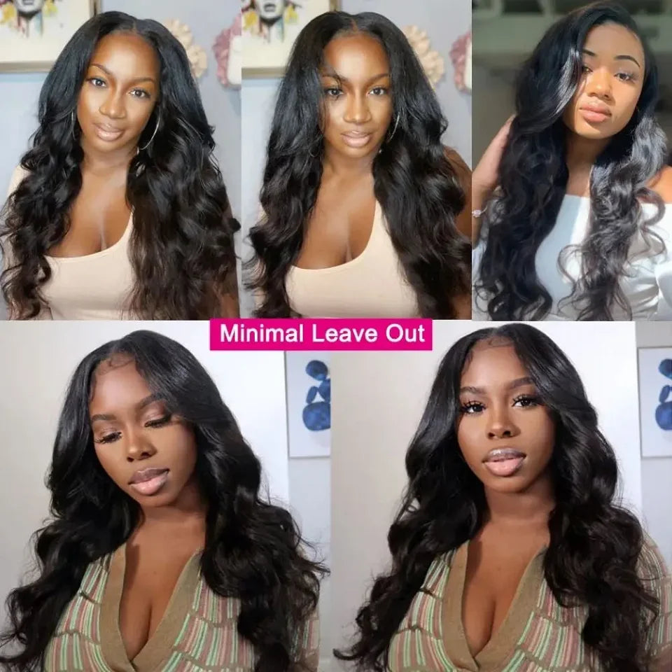 30-40 Inch 5x5 Glueless Human Hair Wig, 250 Density, 13x6 HD Transparent Lace Frontal, 13x4 Body Wave Lace Front Wig for Women