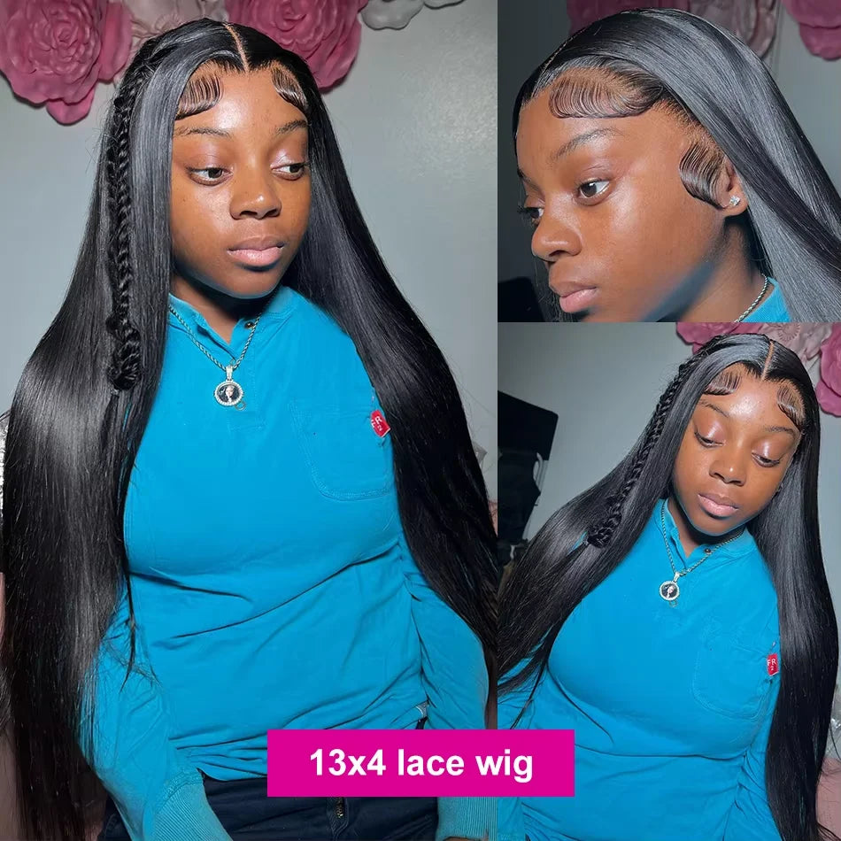 30-40 Inch 5x5 Glueless Human Hair Wig, 250 Density, 13x6 HD Transparent Lace Frontal, 13x4 Body Wave Lace Front Wig for Women