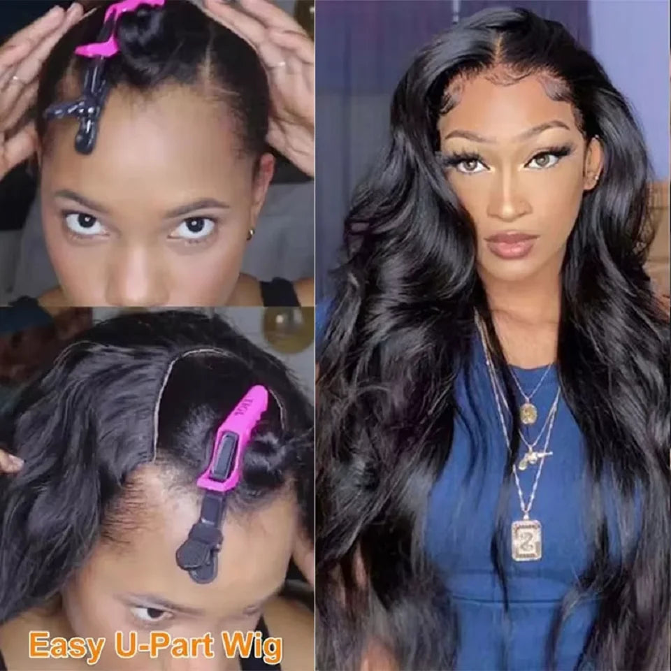 30-40 Inch 5x5 Glueless Human Hair Wig, 250 Density, 13x6 HD Transparent Lace Frontal, 13x4 Body Wave Lace Front Wig for Women