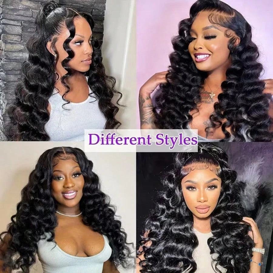 250 Density Curly 13x6 13×4 5×5 HD Transparent Deep Wave Lace Front Wig Human Hair For Black Women 40 42 Inch Pre Plucked Brazil