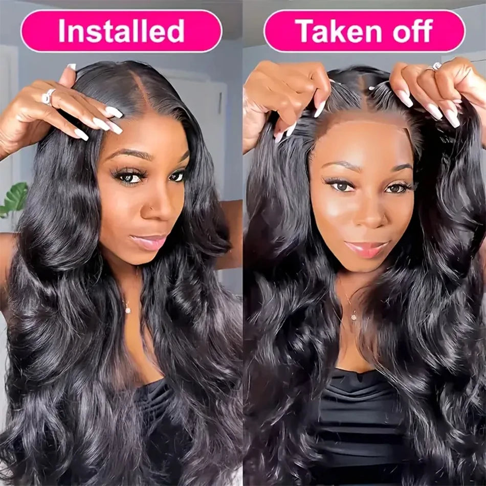 Ready To Wear Glueless Wigs Human Hair Body Wave 13x4 13x6 Lace Front Wig No Glue Pre Cut Lace Frontal Wig For Black Women 230%
