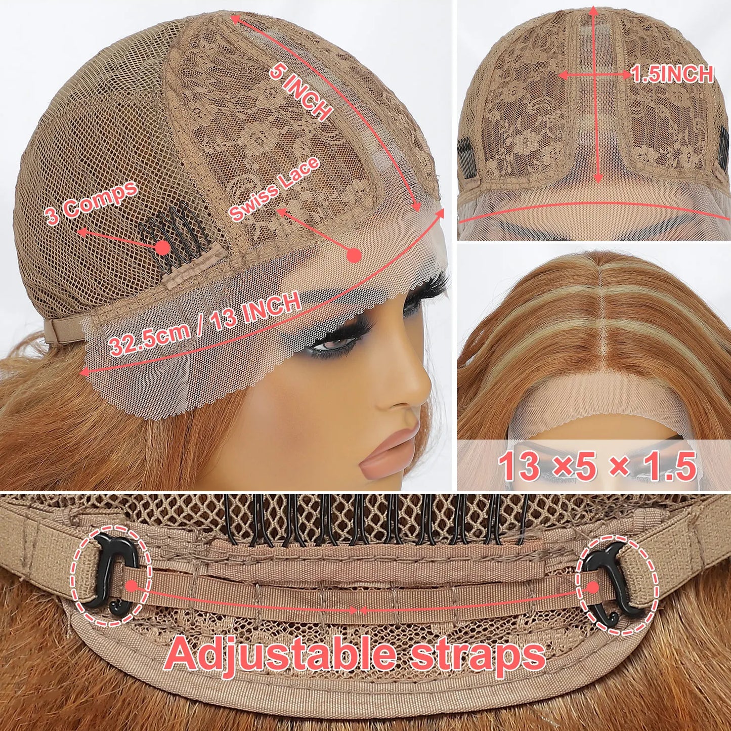 30-40 Inch 5x5 Glueless Human Hair Wig, 250 Density, 13x6 HD Transparent Lace Frontal, 13x4 Body Wave Lace Front Wig for Women