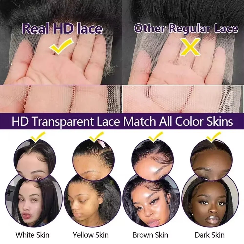 13x6 Body Wave HD Lace Front Vietnamese Virgin Human Hair Wigs 13x4 Lace Frontal Wig Pre Plucked 30 40Inch For Women 4x4 Closure