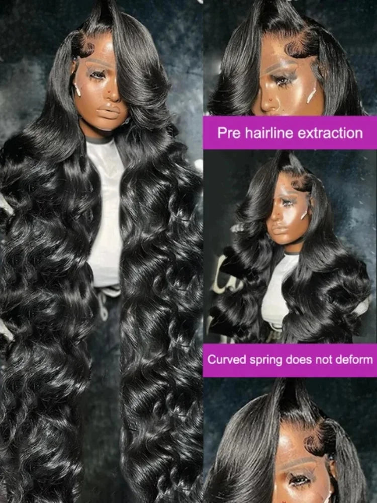 Wigs Glueless 13x6 Body Wave Human Hair Wig 13x4 Lace Wig With PrePlucked Hairline 5x5 Real Human Hair Wigs Bouncy Natural Black
