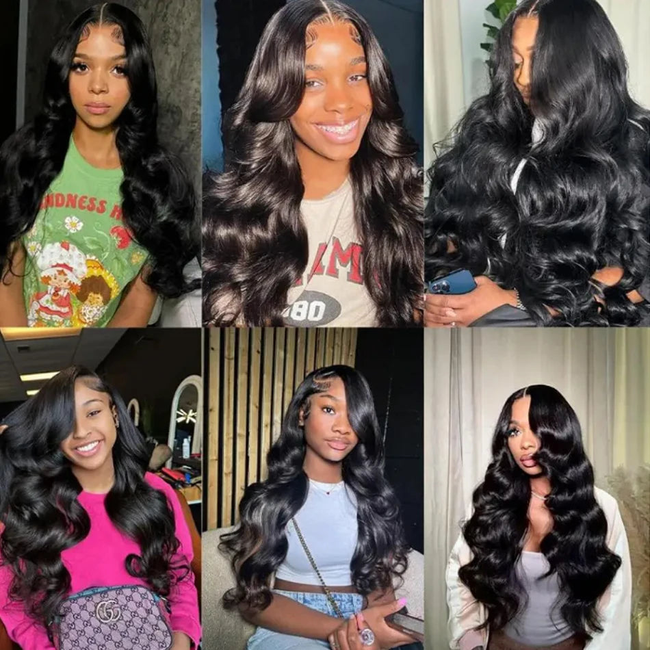 30-40 Inch 5x5 Glueless Human Hair Wig, 250 Density, 13x6 HD Transparent Lace Frontal, 13x4 Body Wave Lace Front Wig for Women